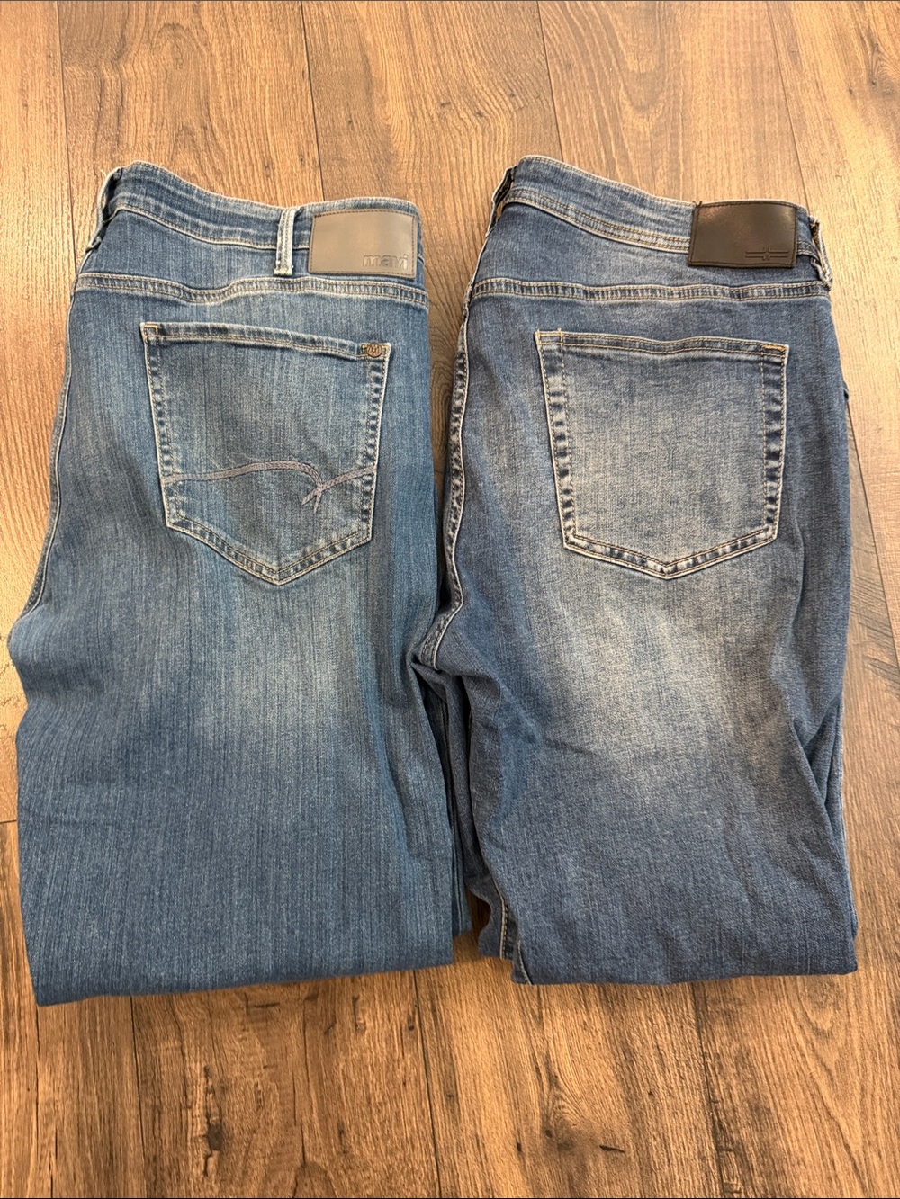 Men's Blue Denim Jeans - Classic Straight Fit 2 pairs 40X30